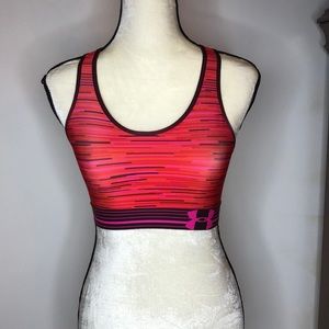 Under Armour Sports Bra Size Medium Orange/Pink